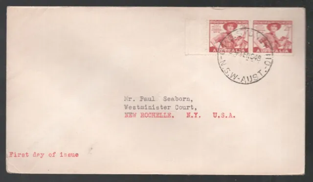 1948 Australia Scout Jamboree FDC. Sydney First Day Cover