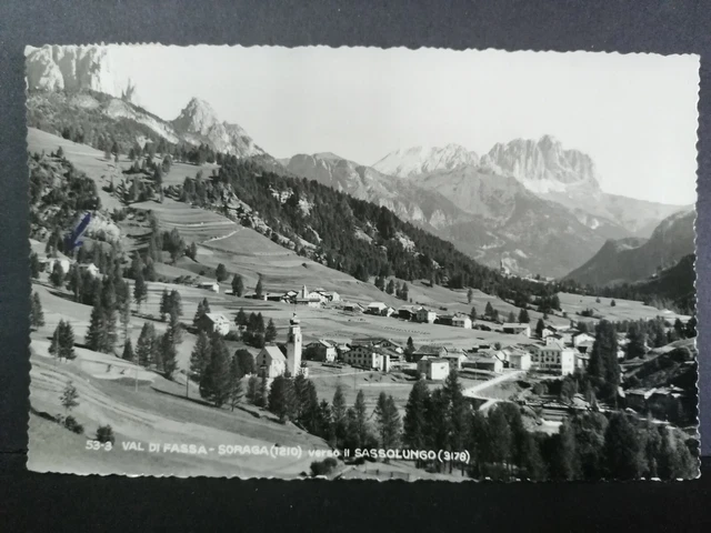 Cartolina Val di Fassa Soraga Panorama D1129