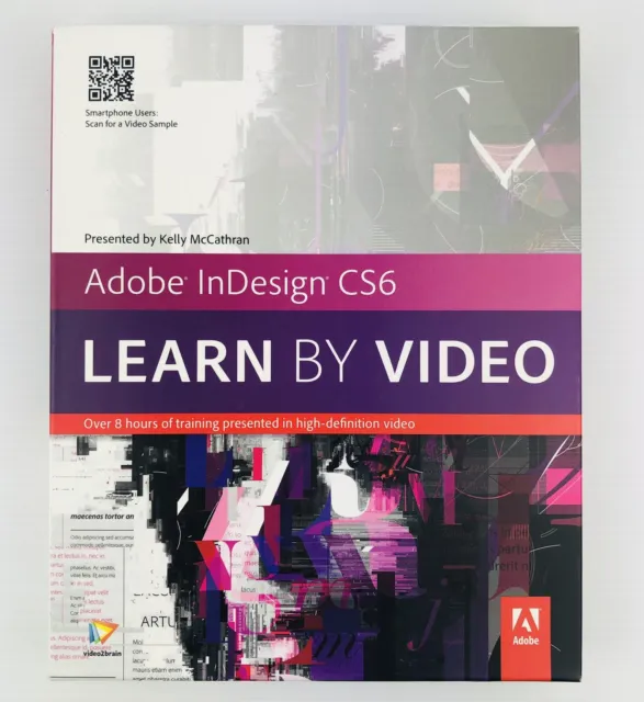 Adobe InDesign CS6: Learn by Video Kelly McCathran 8 Hrs Training DVD & Booklet