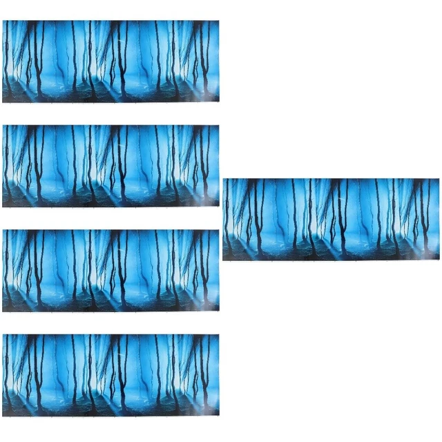 5 PCS Affiche D'aquarium Créatif Image De Fond Arrière Roche Verre Décoratif Un