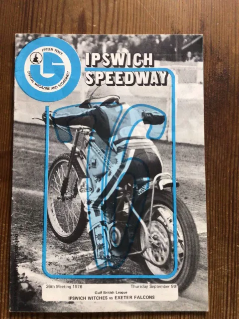 Ipswich V  Exeter. . Speedway Programme.. 09/09/1976