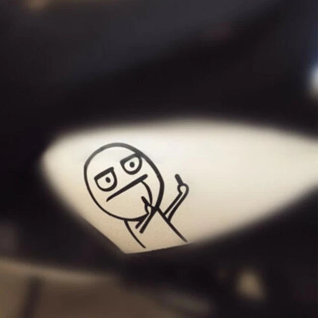 Cartoon Mittelfinger reflektierende Vinyl Auto Aufkleber Motorrad Aufkleber Q5P5