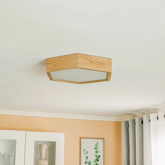 Envostar Deckenlampe 'Hagen' aus Holz u.a. für Wohnzimmer & Esszimmer (2
