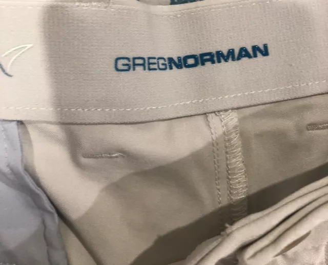 Greg Norman Ml75 Microlux Flag Shorts Golf Golfing - Cream 2