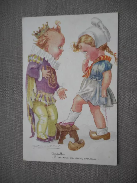 Achille Mauzan Cartolina Antica IN Bon Condizioni / Tbe Illustrazione A Retro