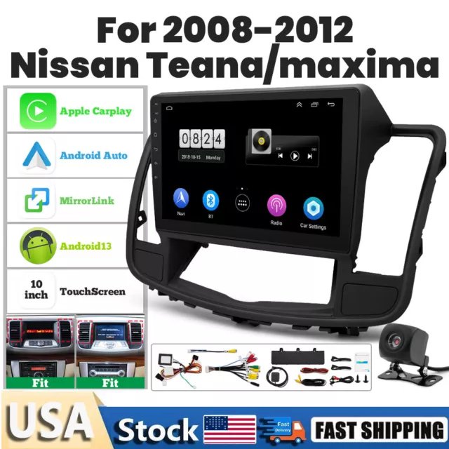 Android 13.0 Carplay Car Stereo Radio GPS Navi For 2008-2013 Nissan Teana Maxima