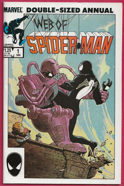 1985 Marvel Comics Double-Sized Annual-Web of SPIDER-MAN # 1 C. Vess cover art