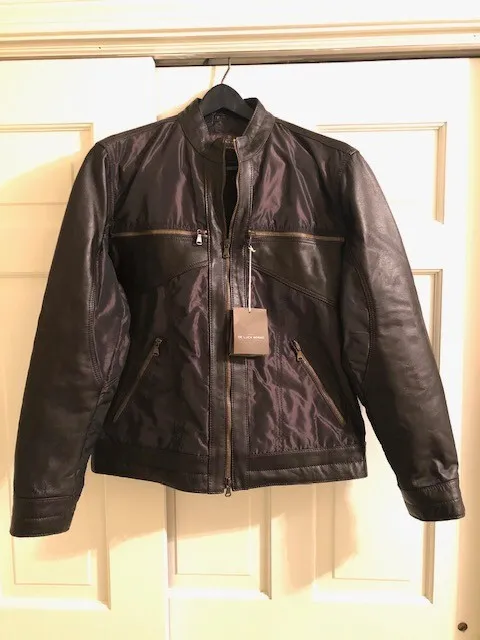 Leather Jacket Marco de Luca Bosso Made in Italy Men's Size 50 (US Size M) NWT