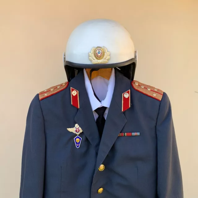 Vintage 60-80s Soviet dress uniform of a police (militia) officer captain rank.