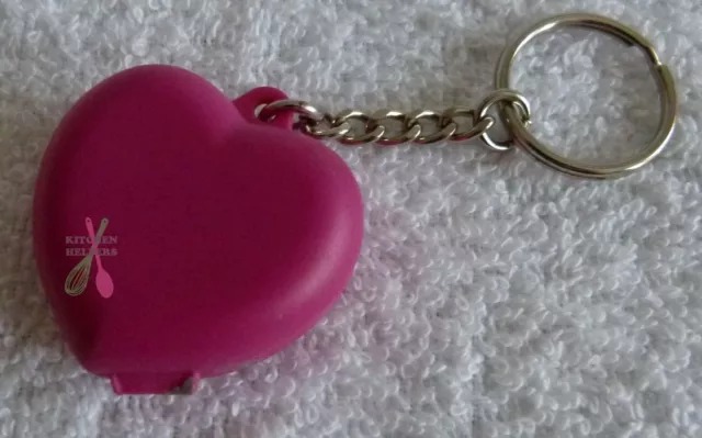 Tupperware Keyrings, Keychain - Heart Glitter Purple- Brand New