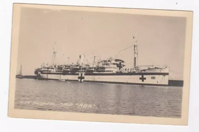 Ns9 Gb Wwii Hospital Ship Aba Real Photo Postcard Unused