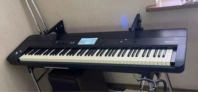 Korg KROME-88 Music Workstation, Black, Used w/Manual & Unused Case