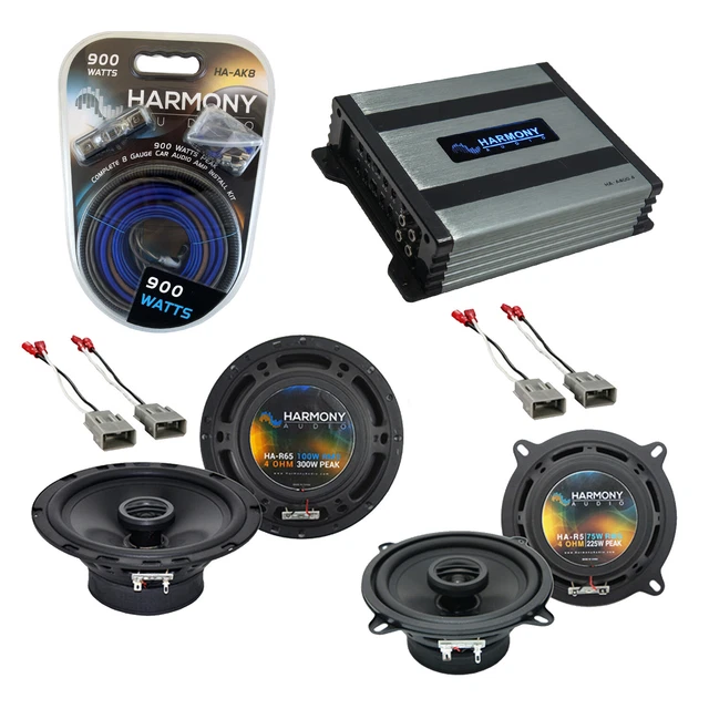 Honda CRX 1986-1987 Factory Speaker Replacement Harmony R5 R65 & HA-A400.4 Amp