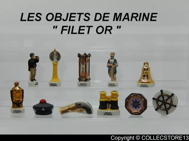 Serie Complete De Feves Les Objets De Marine          "Filet Or"