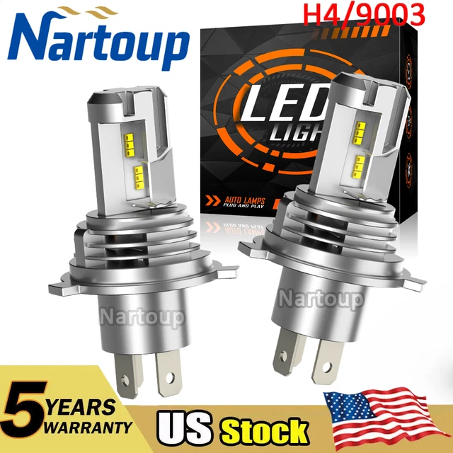 StoneBanks H4 LED Headlight Kit – 260W 390000LM 6000K, High/Low Beam, 2 Bulbs