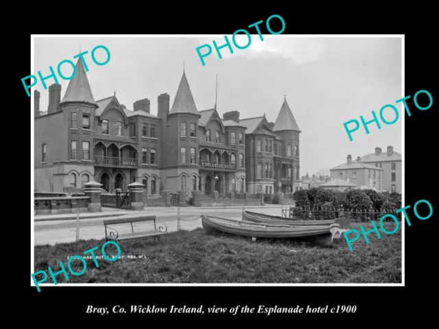 OLD LARGE HISTORIC PHOTO OF BRAY Co WICKLOW IRELAND THE ESPLANADE HOTEL c1900