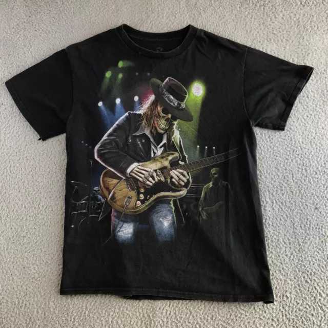 Stevie Ray Vaughn x Liquid Blue Shirt Adult Medium Tribute Skull Guitar Shredder