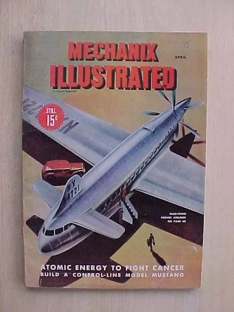 April 1946 Mechanics Illustrated Magazine Pusher Airliner Atomic Energy & Cancer