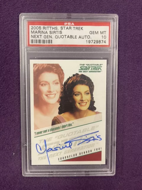 Quotable Star Trek Next Generation Marina Sirtis Psa 10