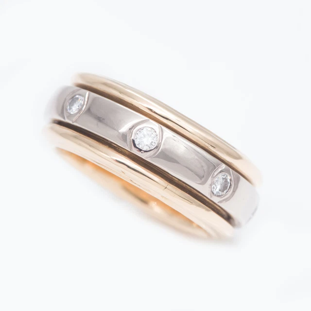 Brillant Ring 750/18kt Gelb,- Weißgold, 23,3g, 0,56ct, Größe 59, R00. 73792