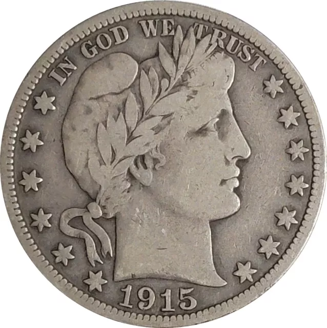 1915-S Barber Silver Half Dollar, Picture Perfect VF, Very Fine