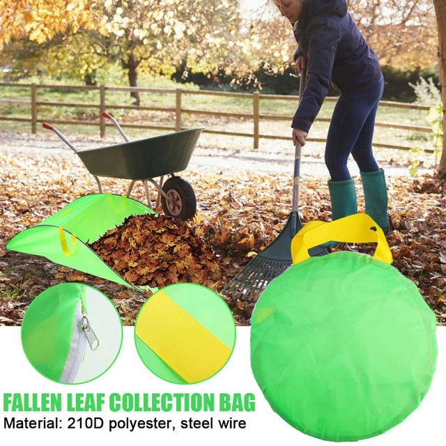 Foldable Dustpan Leaf Storage Bag Collector GardenCleanup EasyStorage H6Q3