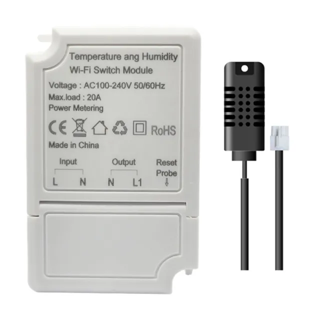 Sensor de temperatura WiFi con sonda externa impermeable, monitor  inteligente de humedad de temperatura con retroiluminación LCD, monitor  remoto para incubadora de bodega : : Jardín