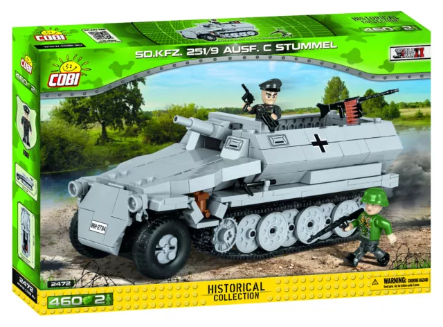 Cobi 2472 SD.KFZ. 251/9 Ausf. C Stummel Bausatz 460 Teile / 2 Figuren