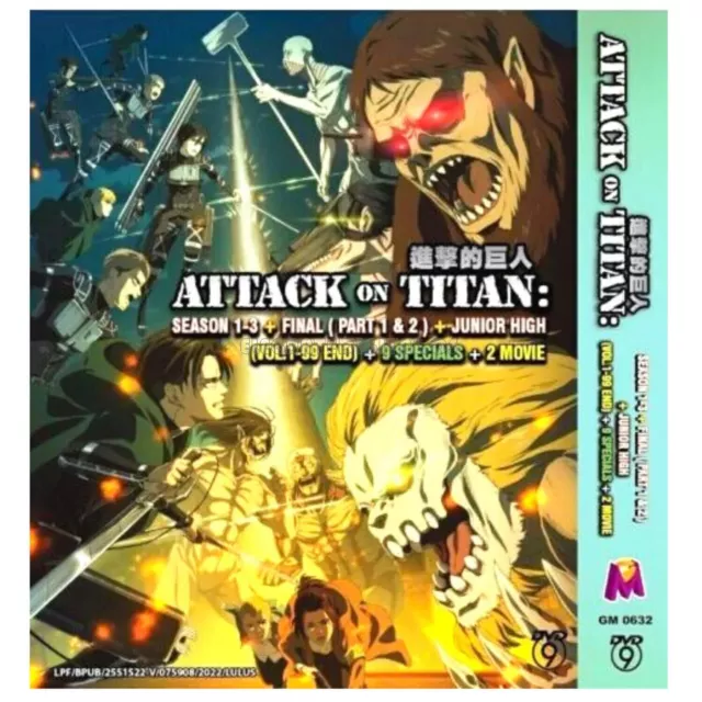 ATTACK ON TITAN The Final Season 4 Part 2 (Vol.1-12) English Dubbed Anime  DVD