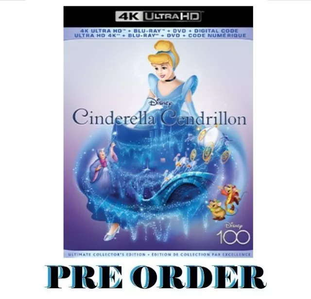 Disney’s Cinderella (4K UHD, blu ray, DVD, Digital Code) DMC Exclusive PREORDER