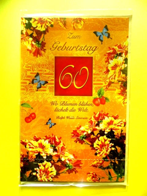 Biglietto di auguri floreale per il 60° compleanno: stile graffiti (download digitale) - Italia