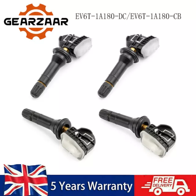 4x Pressure Sensor For Ford Focus Fiesta TPMS Tyre EV6T-1A180-DC 2036832 2318530