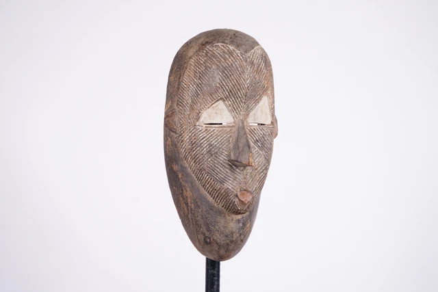 Unusual Luba Face Mask 13" - DR Congo - African Tribal Art