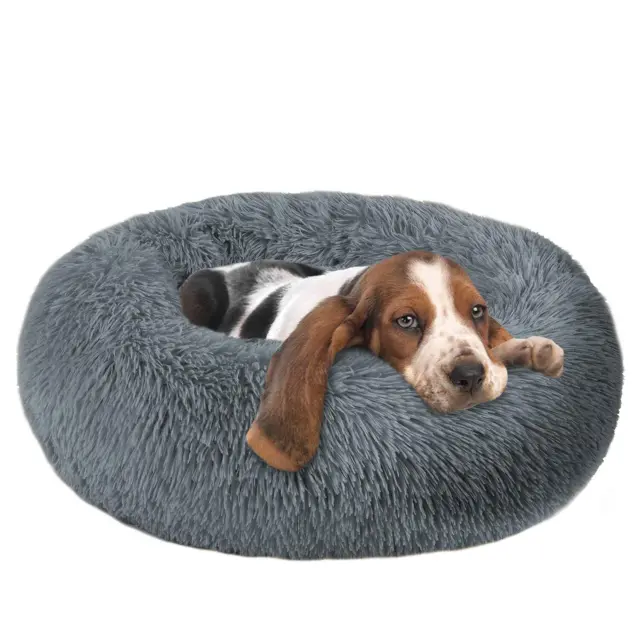 Anxiety Dog Bed Calming Dog Bed Comfy Donut Cuddler Pet Bed for Orthopedic Re...
