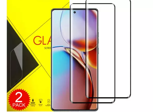 2xTempered Glass for Motorola Edge+ Plus (2023) Screen Protector 3D Curved