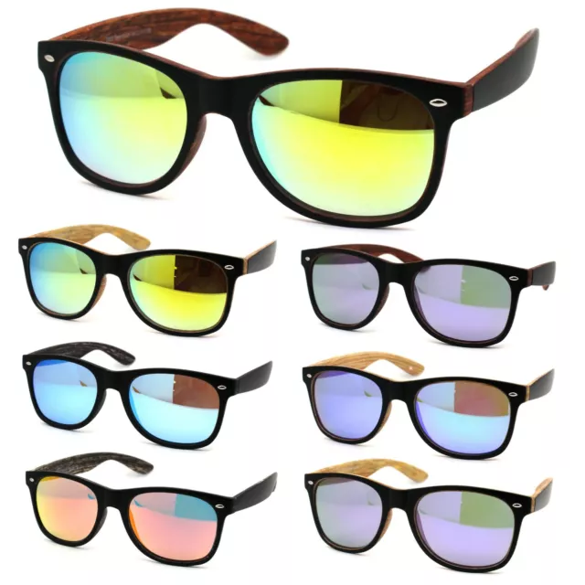 Hombre Spectrum Color Espejo Hipster Cuerno Rim Granulada Gafas de Sol