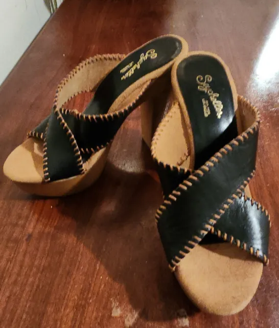 Seychelles Shoes Women's 7 Black regency Pump Platform High Heels anthropologie