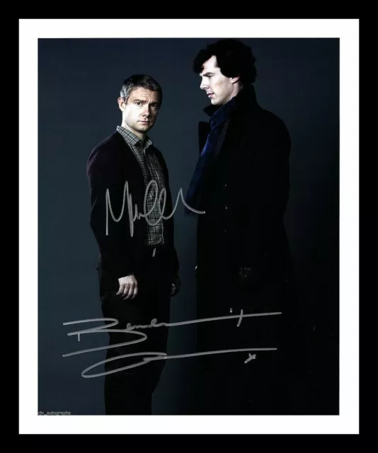 Benedict Cumberbatch & Martin Freeman - Sherlock Signed & Framed Photo