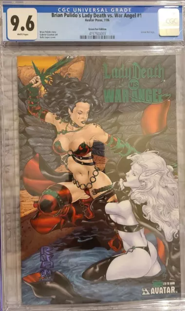 Lady Death vs War Angel 1 CGC 9.6 NM Limited to 200! Very Rare! Brian Pulido