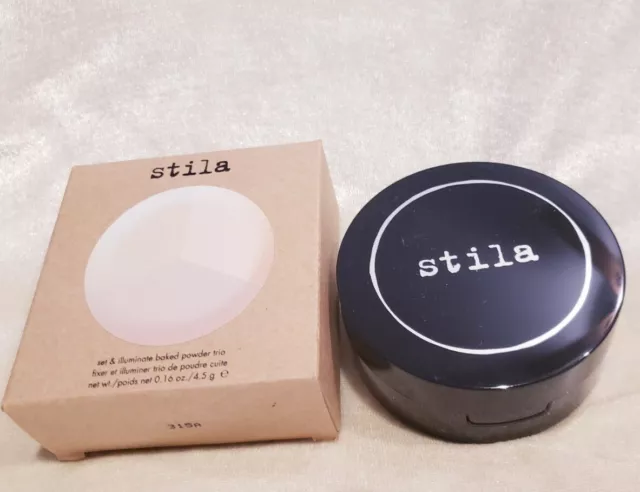 STILA SET & illuminate Baked Powder Trio illuminators Pressed 0.16 oz New Sealed