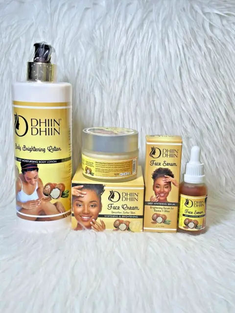 Dhiin Dhiin Mini Gamme Ultra Éclaircissante Lait Corporel Creme De Visage, Sérum