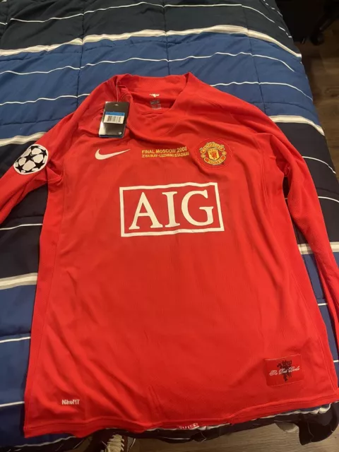 Ronaldo #7 Manchester United 2008 UCL Long Sleeve Home Red Retro Jersey