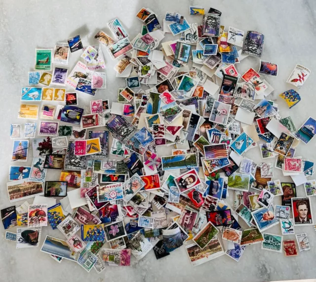 Worldwide Stamp Collection - Mix of 1950-2000 Stamps - Occupied Germany Magyar +