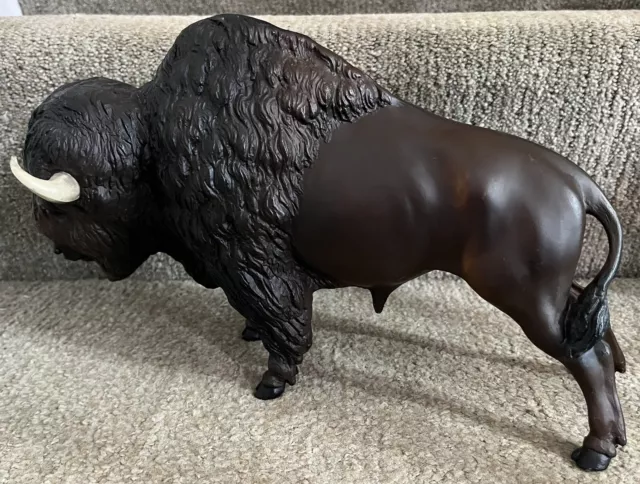 BREYER Traditional Molding Co Dark Brown Buffalo Bison Figurine Vintage USA 2