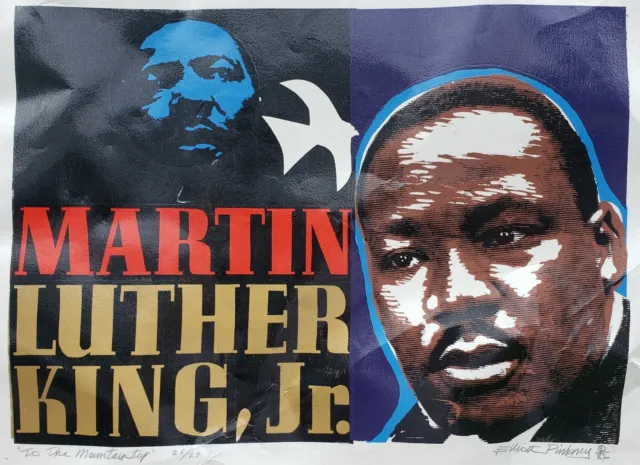 Vintage Africano Americana Arte Elliott Pinkney Stampa Martin Luther King Mlk La