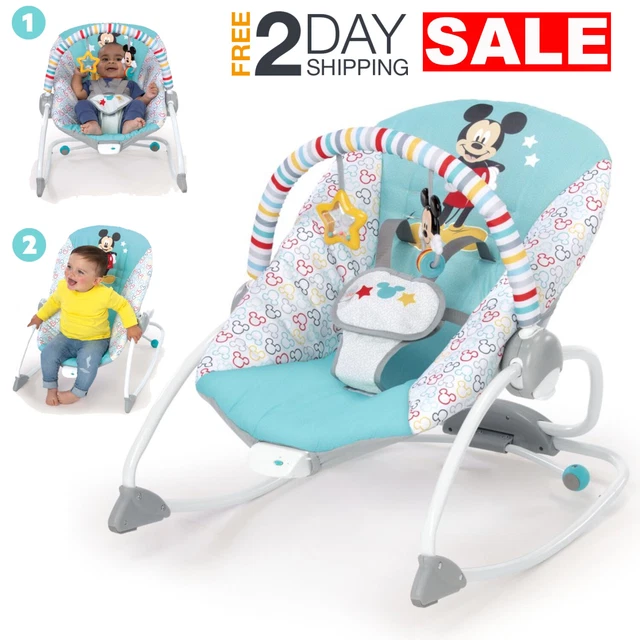Mickey Mouse Vibrating Baby Rocker Chair For 1 2 Year Old Infant To Toddler Seat