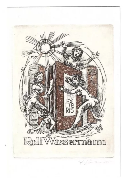 ERHARD ZIEROLD: Exlibris für Rolf Wassermann