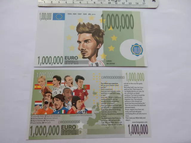 NEW €1000000 FOOTBALL Banknote One Million Soccer Novelty Fantasy Bill Joke Note 3