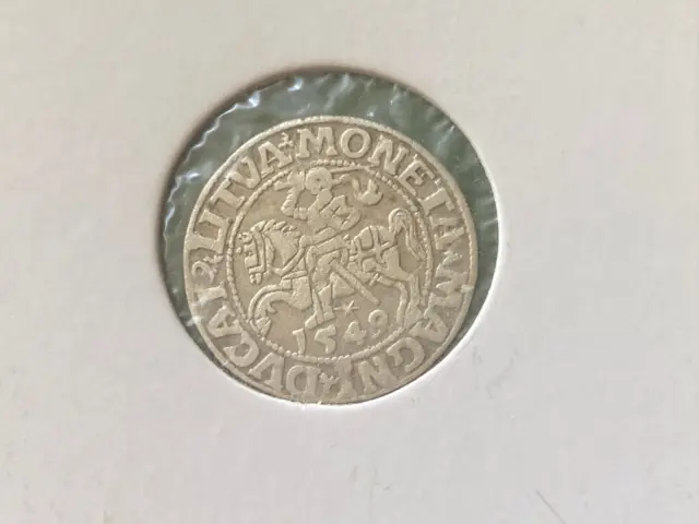 Poland Lithuania 1549 Sigismond II Augustus silver coin