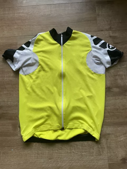 Maglietta ciclismo Assos S5.uno manica corta cerniera intera XL gialla